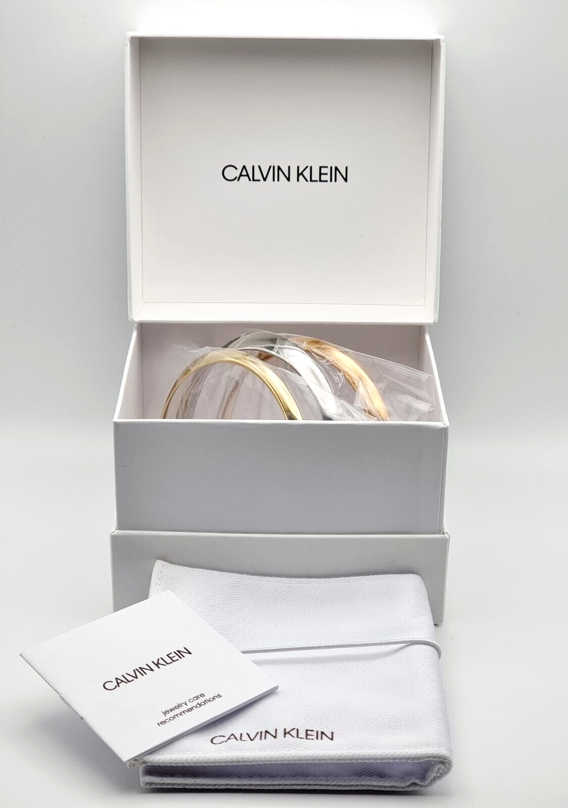 New CALVIN KLEIN GROOVY KJ8QDD30010M STAINLESS STEEL BRACELETS - 3 TONE - M