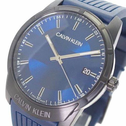 New Swiss Made CALVIN KLEIN Evidence Quartz Blue Dial Men's Watch