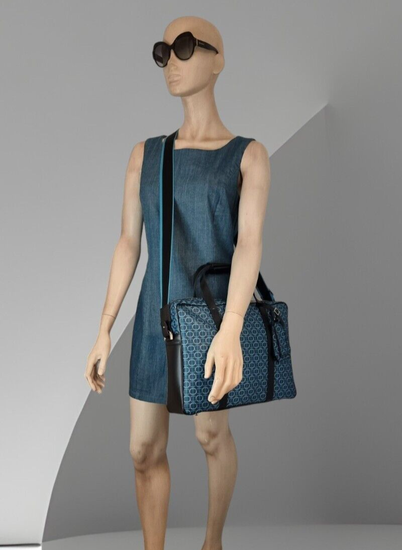 Neu DAVIDOFF COLORAMA BUSINESS TASCHE 1 ZIP - BLAU