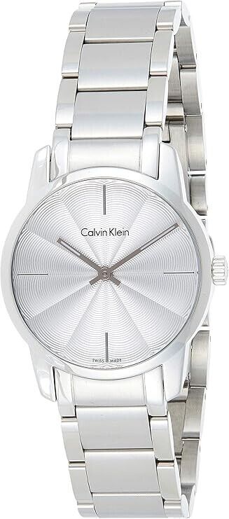 New Swiss Made CALVIN KLEIN City Quartz Silver Dial Ladies Watch