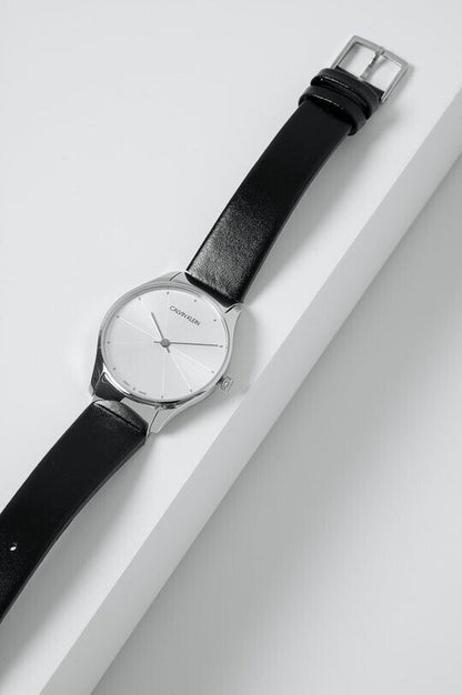 New Swiss Made CALVIN KLEIN Classic Quartz Silver Dial Ladies Watch