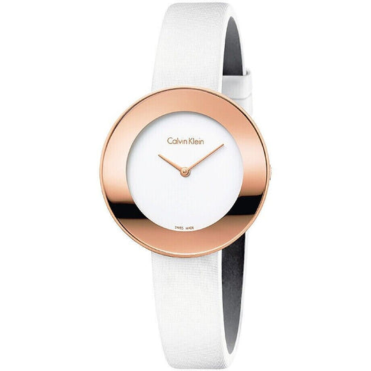 New Swiss Made CALVIN KLEIN Chic White Dial Ladies Watch