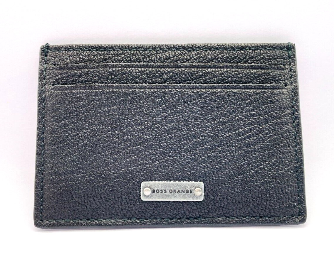 New HUGO BOSS ORANGE CARD HOLDER - BLACK