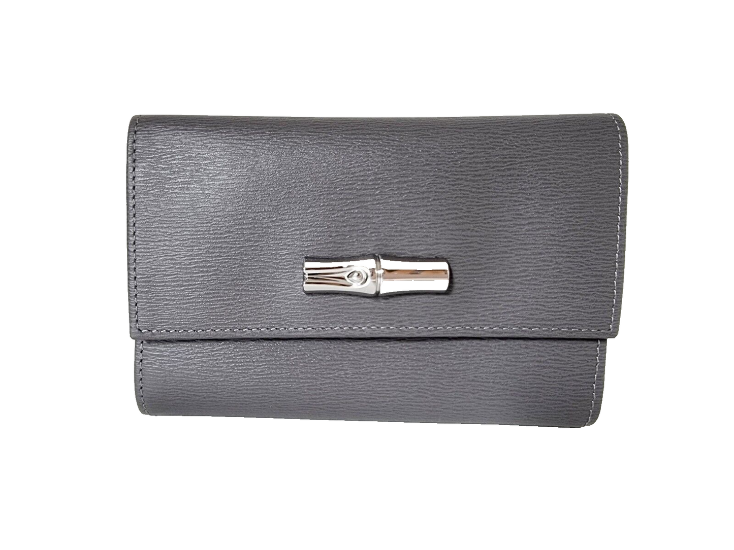 LONGCHAMP ROSEAU COMPACT WALLET - GREY