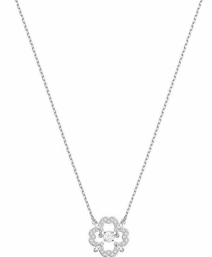 New SWAROVSKI CRYSTAL SPARKLING FLOWER NECKLACE