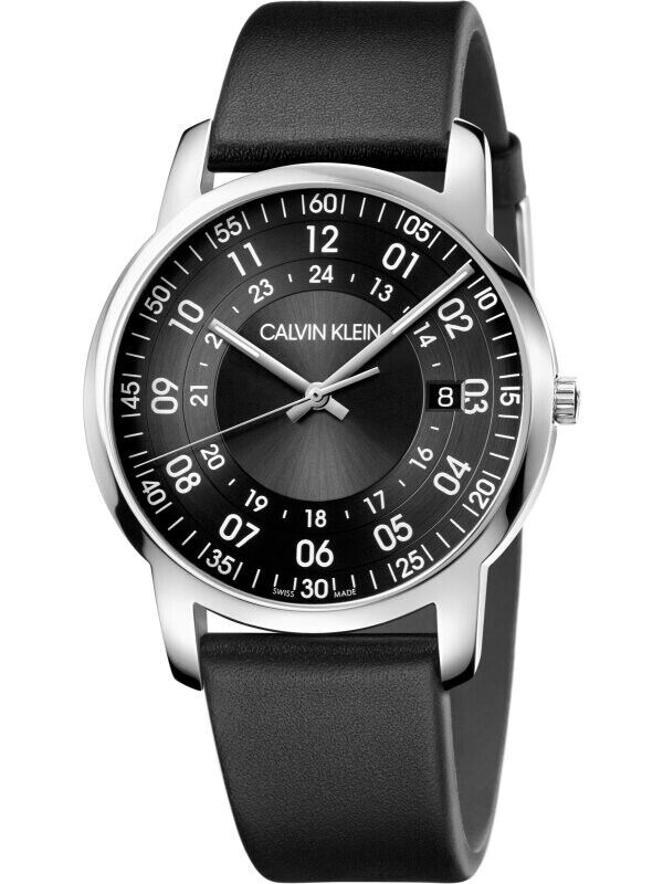 New Swiss Made CALVIN KLEIN Men's Black Dial Watch