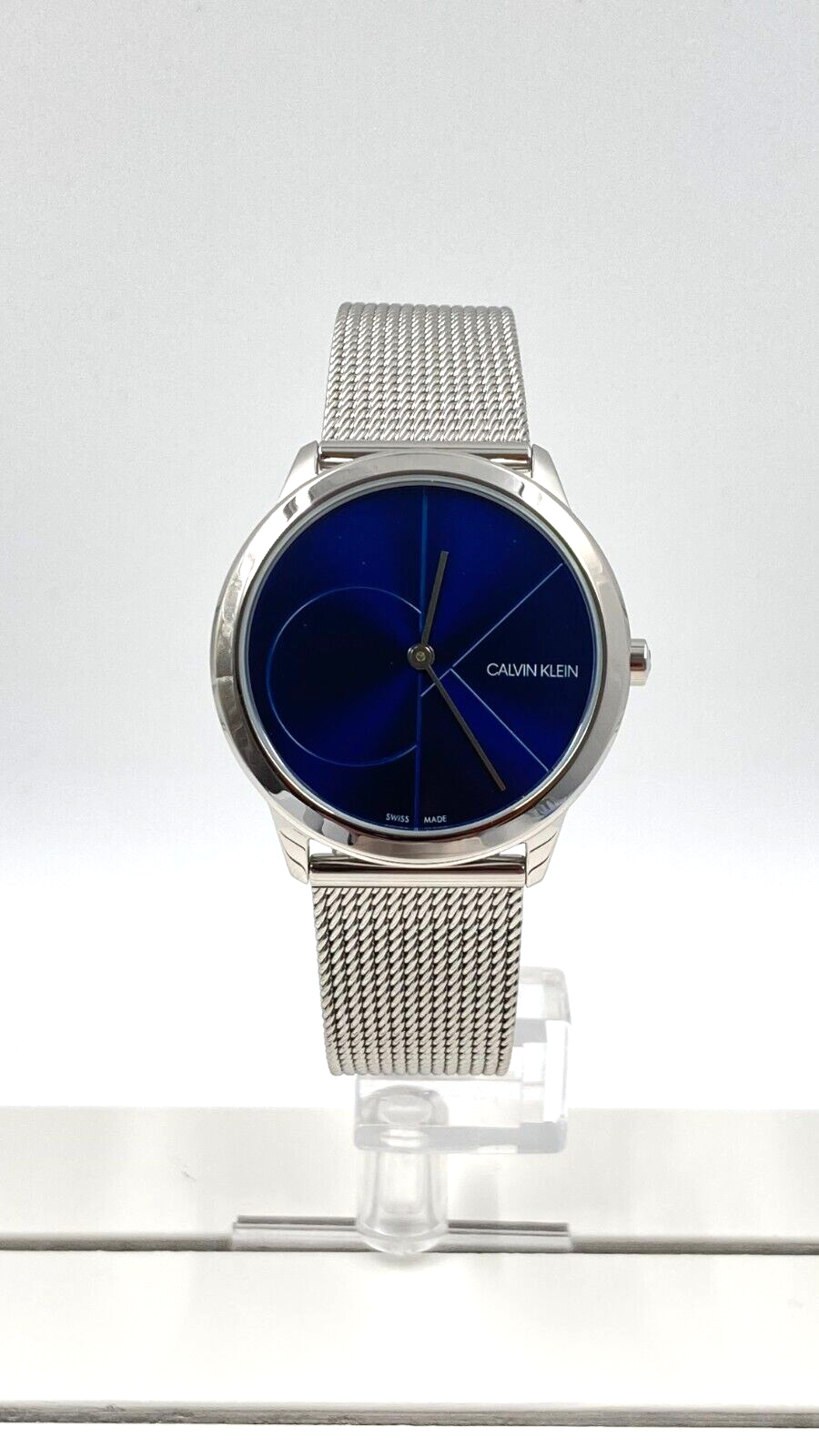 New Swiss Made CALVIN KLEIN MINIMAL QUARTZ BLUE DIAL LADIES Watch