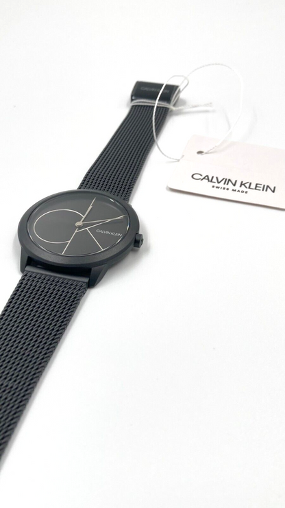 New Swiss Made CALVIN KLEIN Minimal Quartz Black Dial Ladies Watch