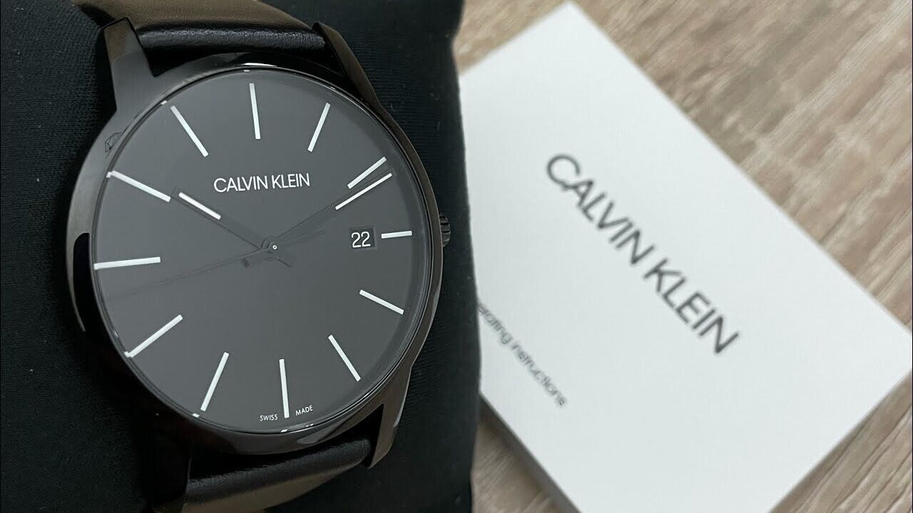 New Swiss Made CALVIN KLEIN Quartz Black Dial Men's Watch