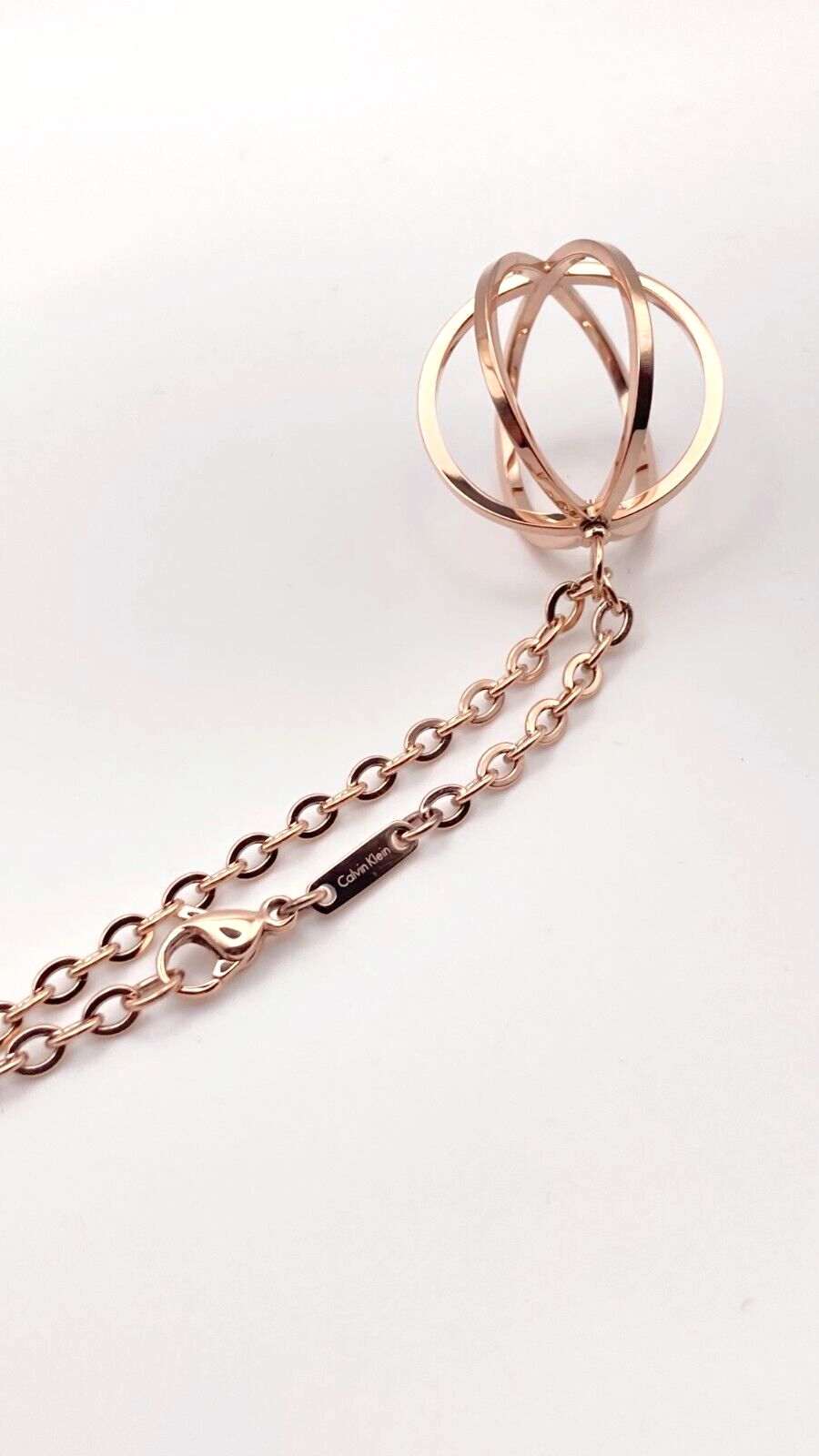 New CALVIN KLEIN SHOW NECKLACE KJ4XPN100200 - ROSE GOLD PVD