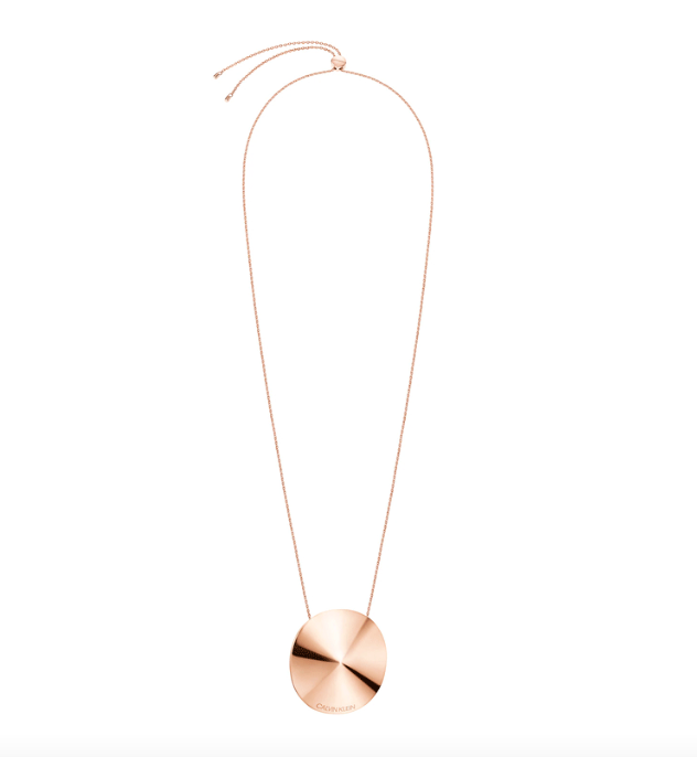 New CALVIN KLEIN SPINNER KJBAPN100100 STAINLESS STEEL NECKALCE - ROSE GOLD