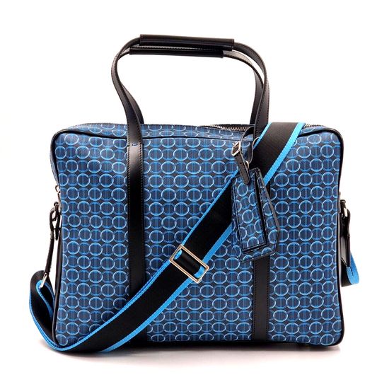 Neu DAVIDOFF COLORAMA BUSINESS TASCHE 1 ZIP - BLAU