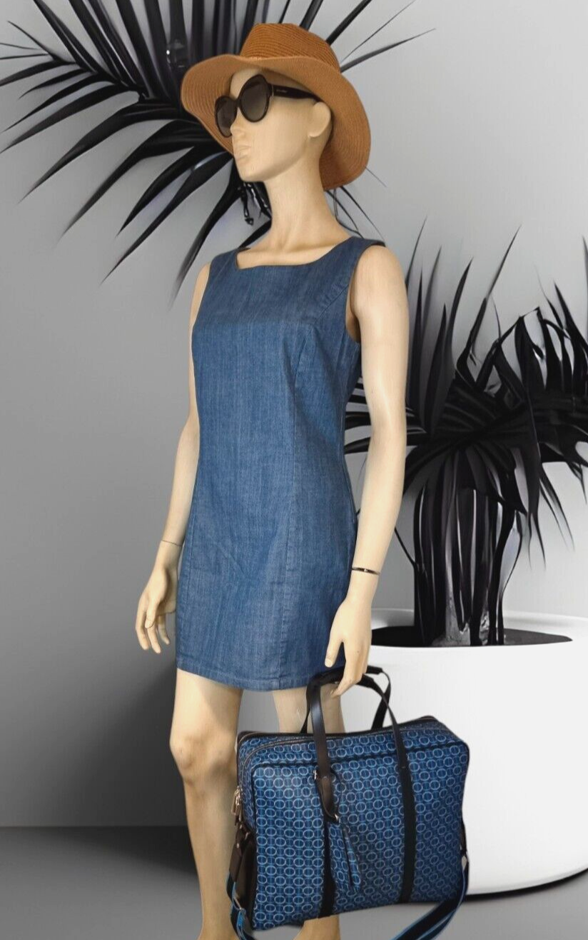 Neu DAVIDOFF COLORAMA BUSINESS TASCHE 2 ZIP - BLAU