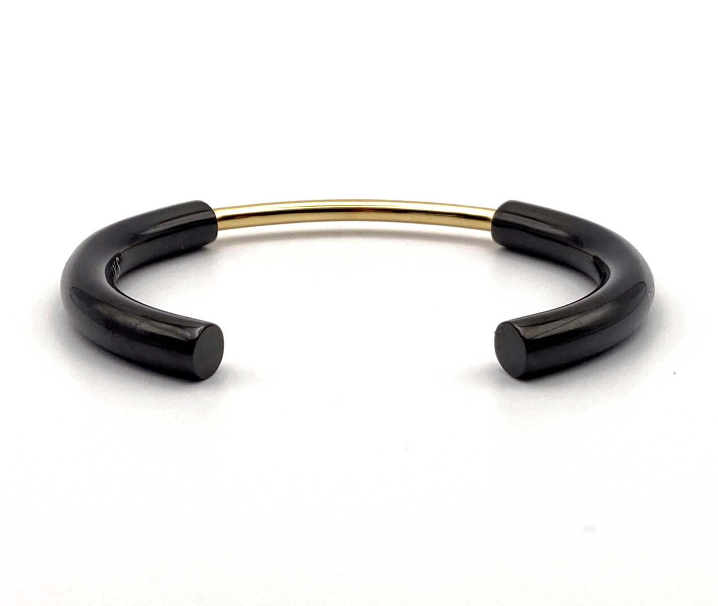 New CALVIN KLEIN DISCLOSE BANGLE KJ5FBF2001XS - BLACK/GOLD - SIZE XS