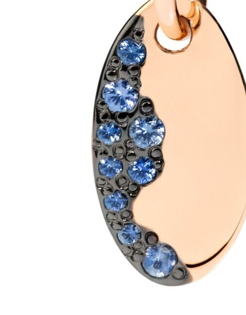 New DODO PRECIOUS TAG - 9KT ROSE GOLD/BLUE SAPPHIRE STONES