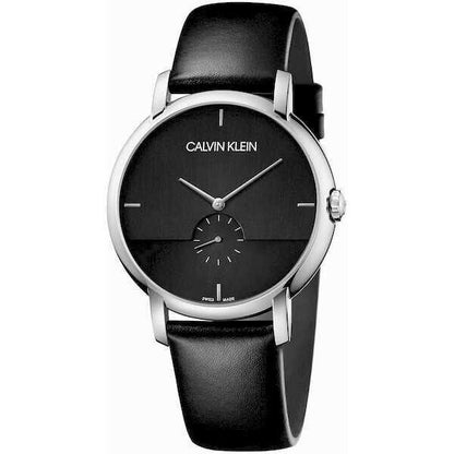 New Swiss Made CALVIN KLEIN Established Quartz Black Dial Men's Watch