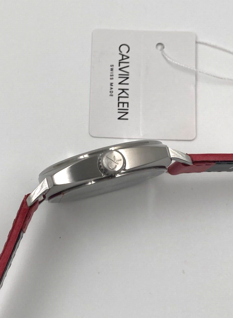 Neue, in der Schweiz hergestellte CALVIN KLEIN Fraternity Quarz-Herrenuhr mit blauem Zifferblatt