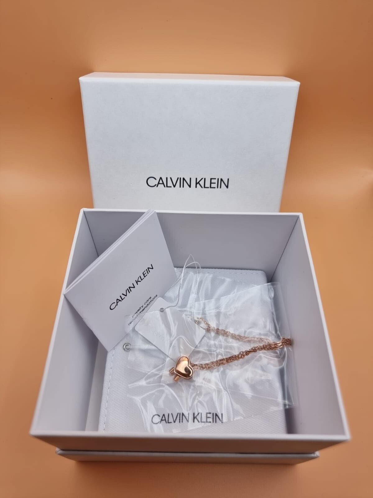 New * CALVIN KLEIN SIDE BRACELET KJ5QPB100200 - ROSE GOLD