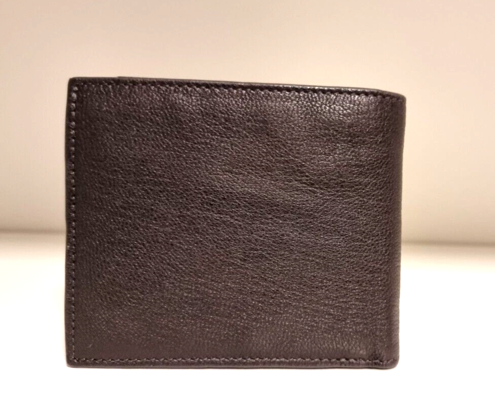 New BOSS ORANGE MEN´S VOLCANO 8CC LEATHER WALLET - BROWN