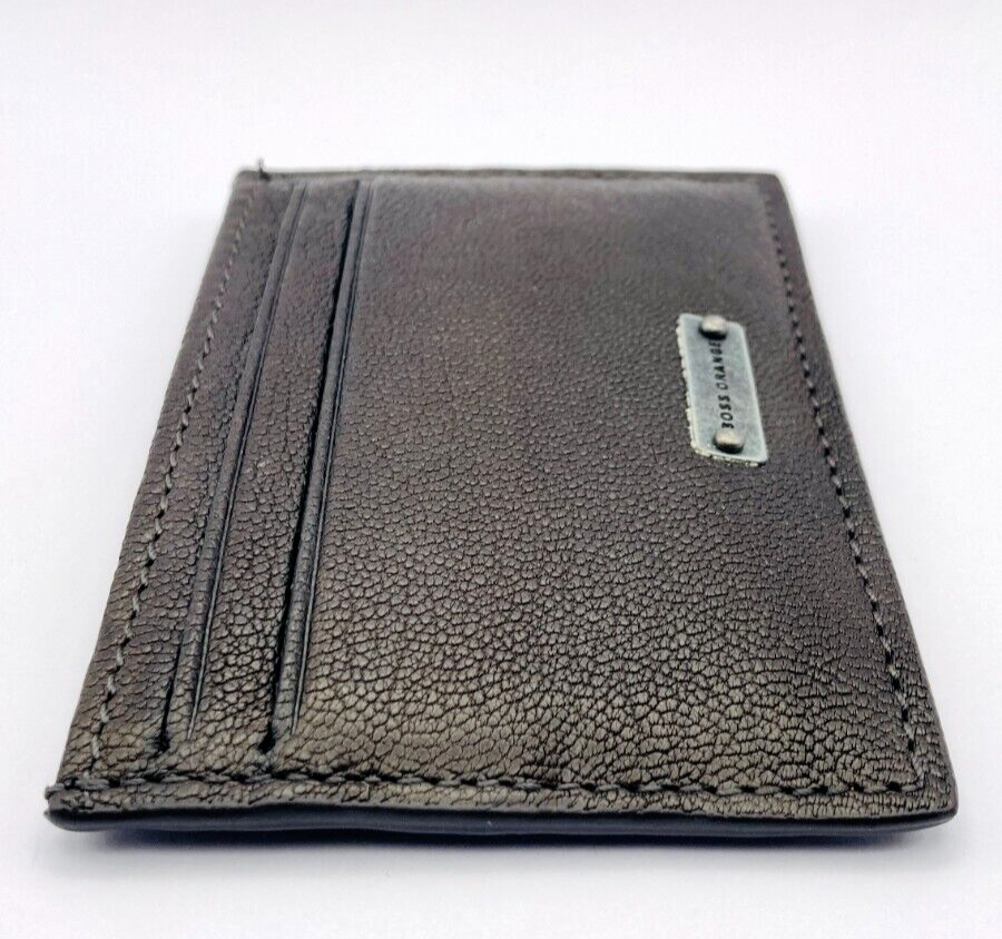 New HUGO BOSS ORANGE CARDHOLDER - DARK BROWN