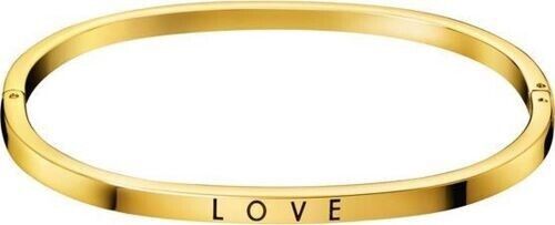 New CALVIN KLEIN ARMREIF HOOK "LOVE" GELBGOLD - XS