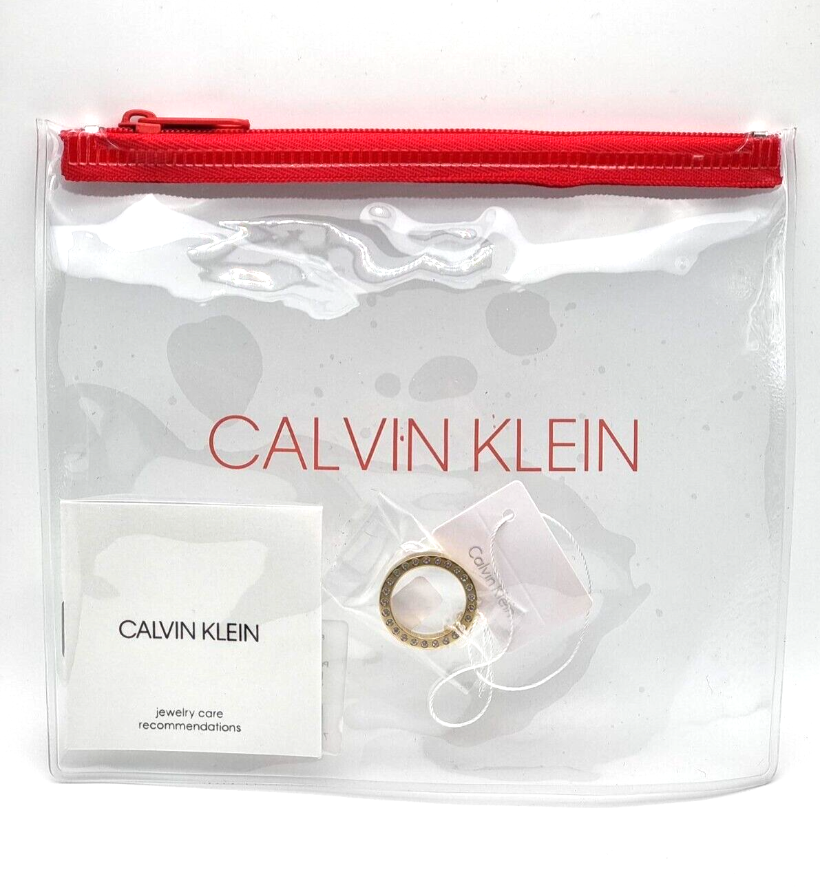 New CALVIN KLEIN RING HOOK GOLD - GR. 52