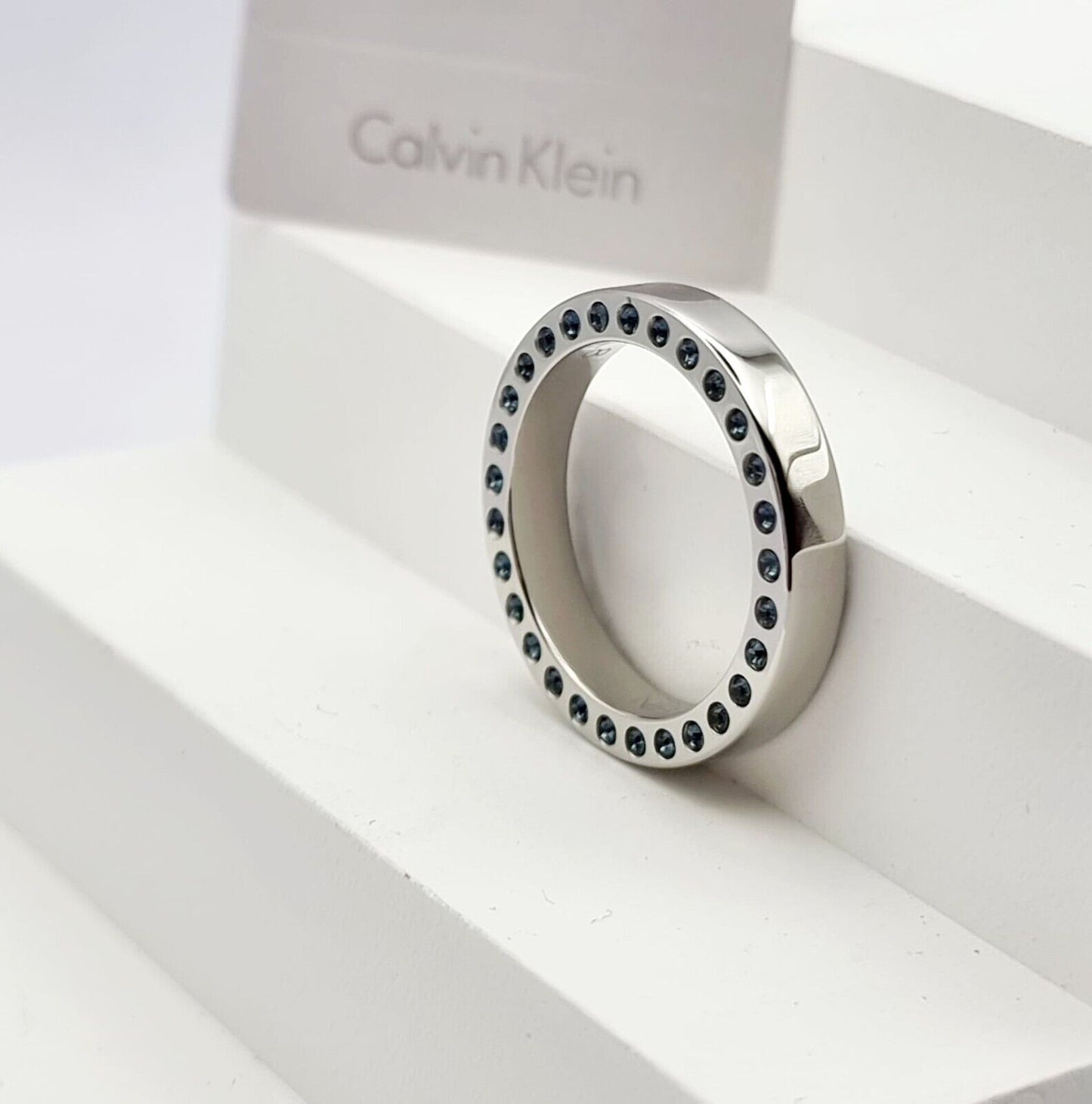 New CALVIN KLEIN HOOK RING  - SILVER KJ06MR040408 - SIZE 57