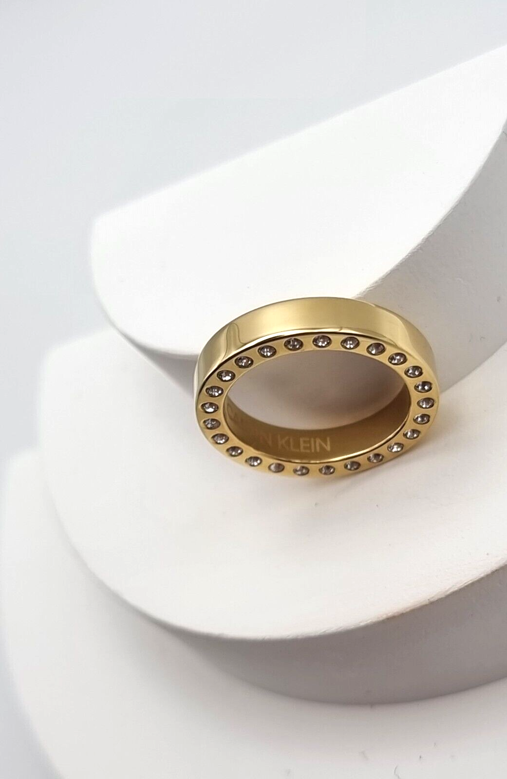 New CALVIN KLEIN RING HOOK GOLD - GR. 52