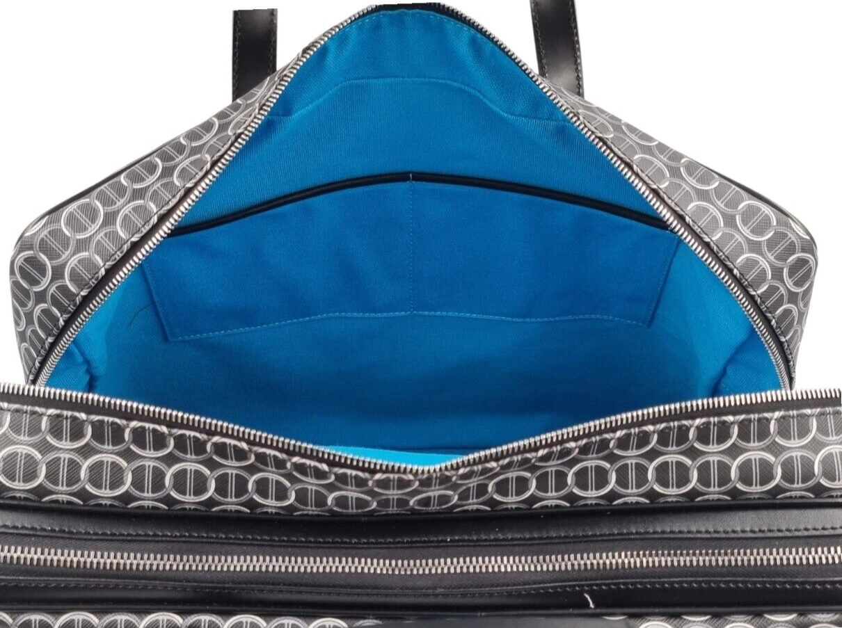 Neu DAVIDOFF COLORAMA BUSINESS BAG 2 ZIP - SCHWARZ