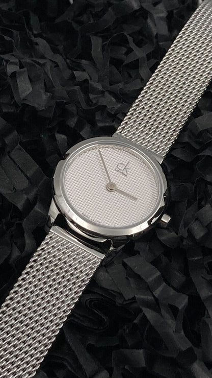 New Swiss Made CALVIN KLEIN Minimal Quartz White Dial Ladies Watch