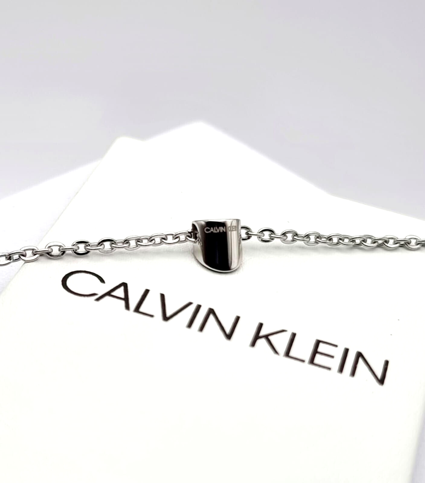 New CALVIN KLEIN BRILLIANT KJ8YMN040200 STAINLESS STEEL NECKLACE - BLUE