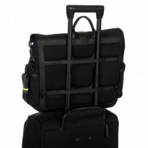 New BRIC´S MOLESKINE ROLL - TOP MESSENGER BAG - BLACK