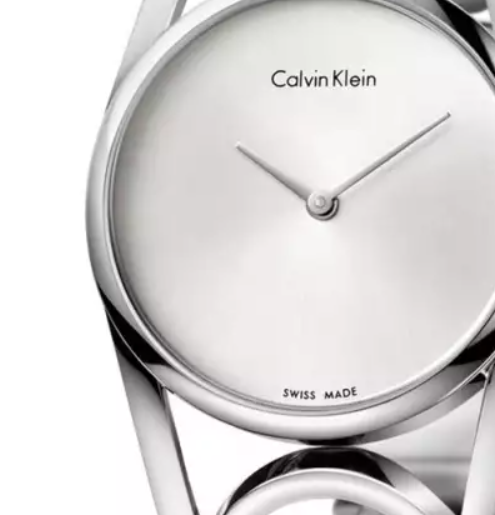 New Swiss Made CALVIN KLEIN Round Silver Dial Small Stainless Steel Ladies Watch