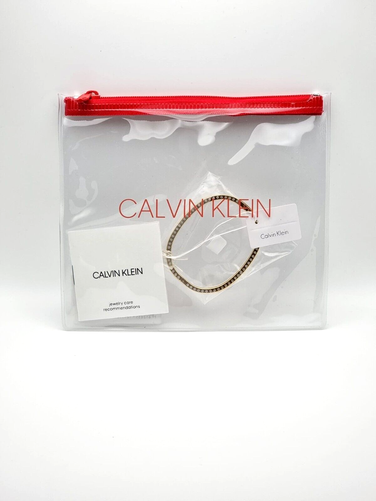 New CALVIN KLEIN HOOK KJ06JD1401XS STAINLESS STEEL BANGLE - GOLD - XS