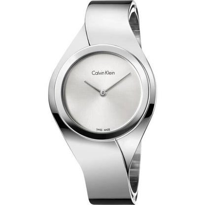 New Swiss Made CALVIN KLEIN Senses Silver Dial Small Bangle Ladies Watch