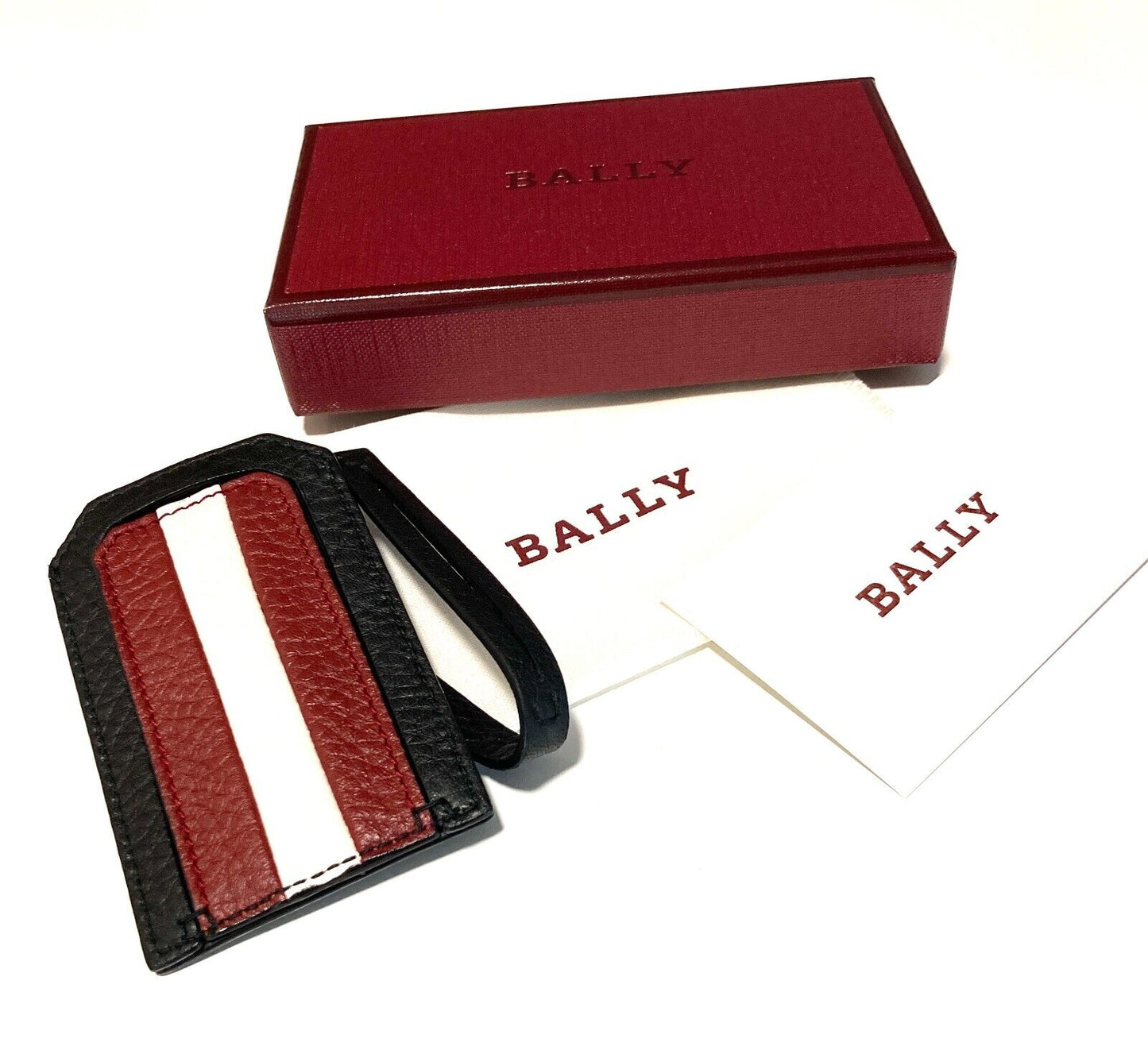 New BALLY TABBY Luggage Name Tag - Black