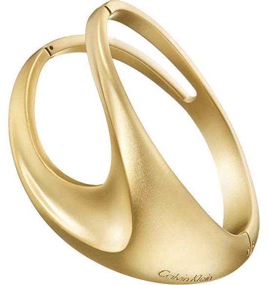 Neu CALVIN KLEIN EDELSTAHLARMREIF KJ3YJD11010M - MATT/GOLD - M