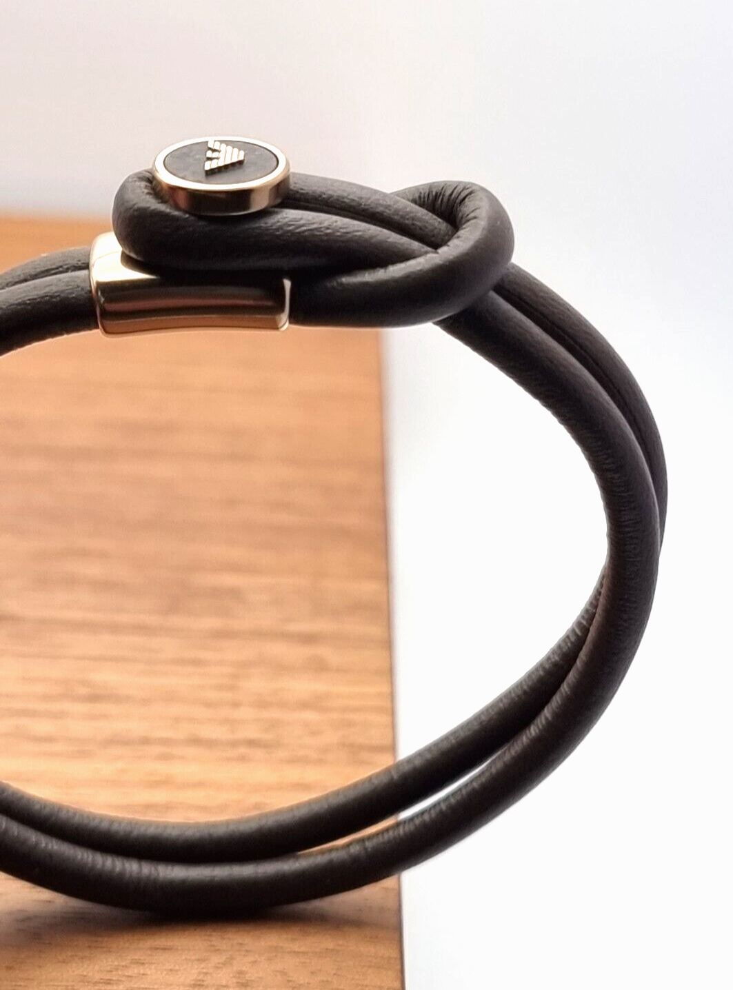 Neu EMPORIO ARMANI HERREN LEDERARMBAND EGS2213251 - BRAUN