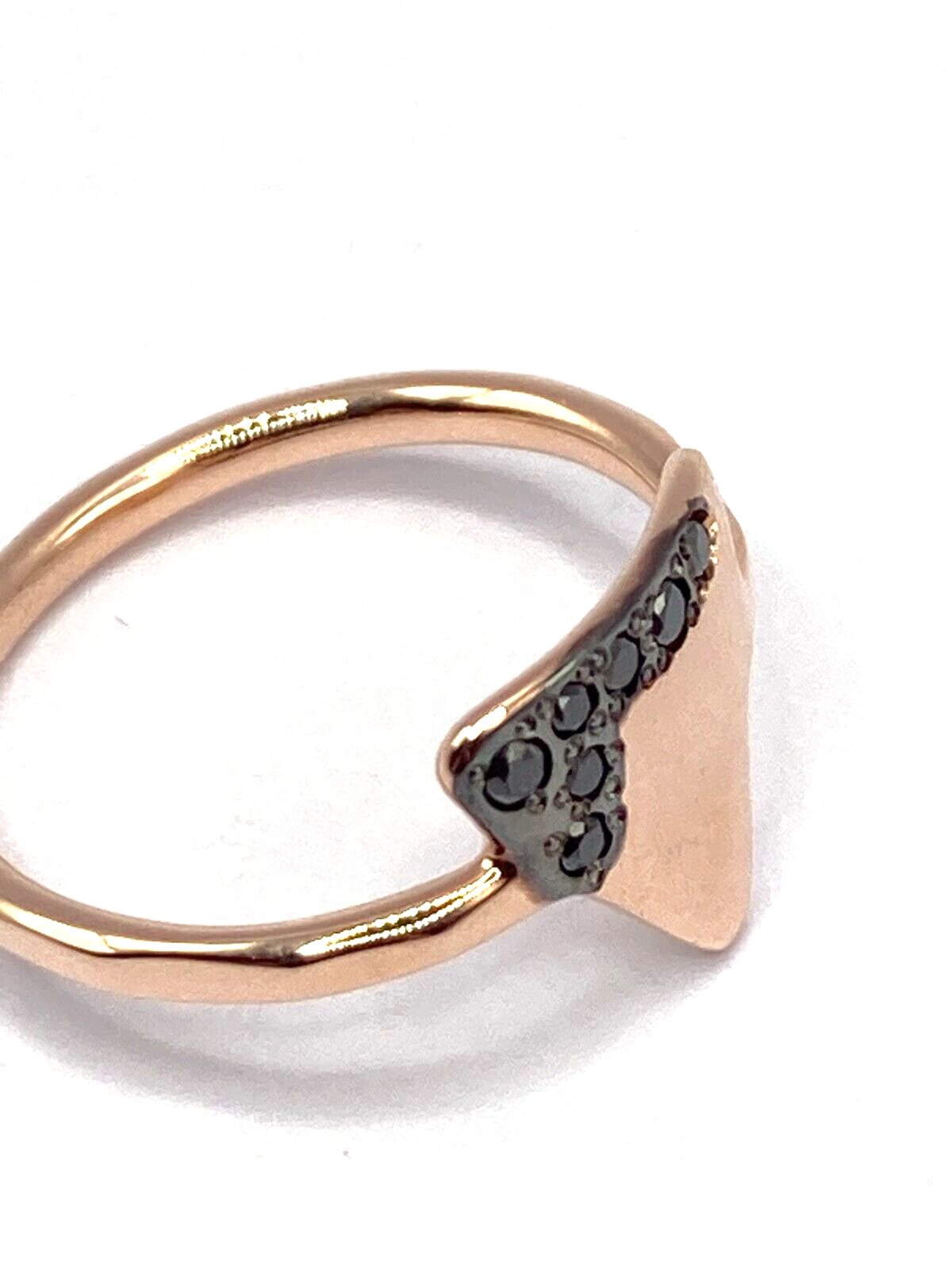 New DODO PRECIOUS TAG NIGHT RING - GOLD/BLACK DIAMONDS - SIZE 45