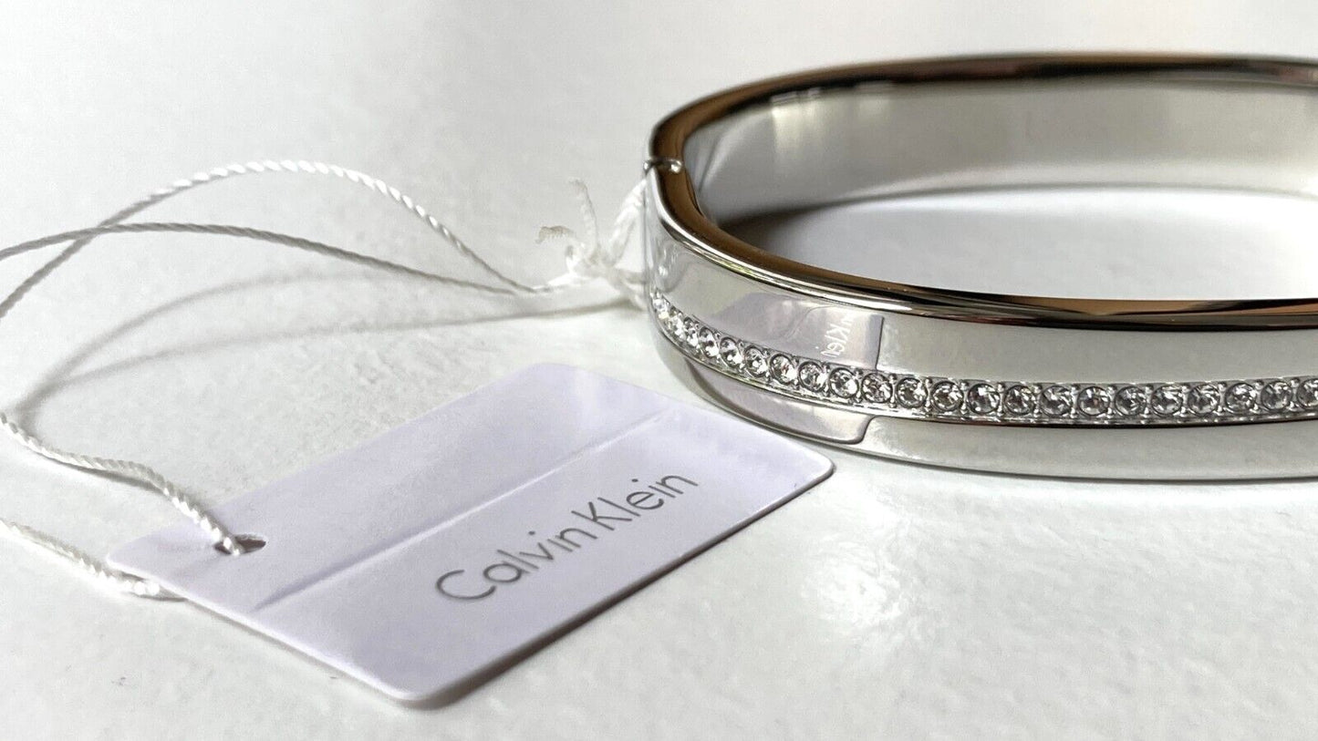 New Calvin Klein HOOK - SILVER Bangle - KJ06MD0401XS