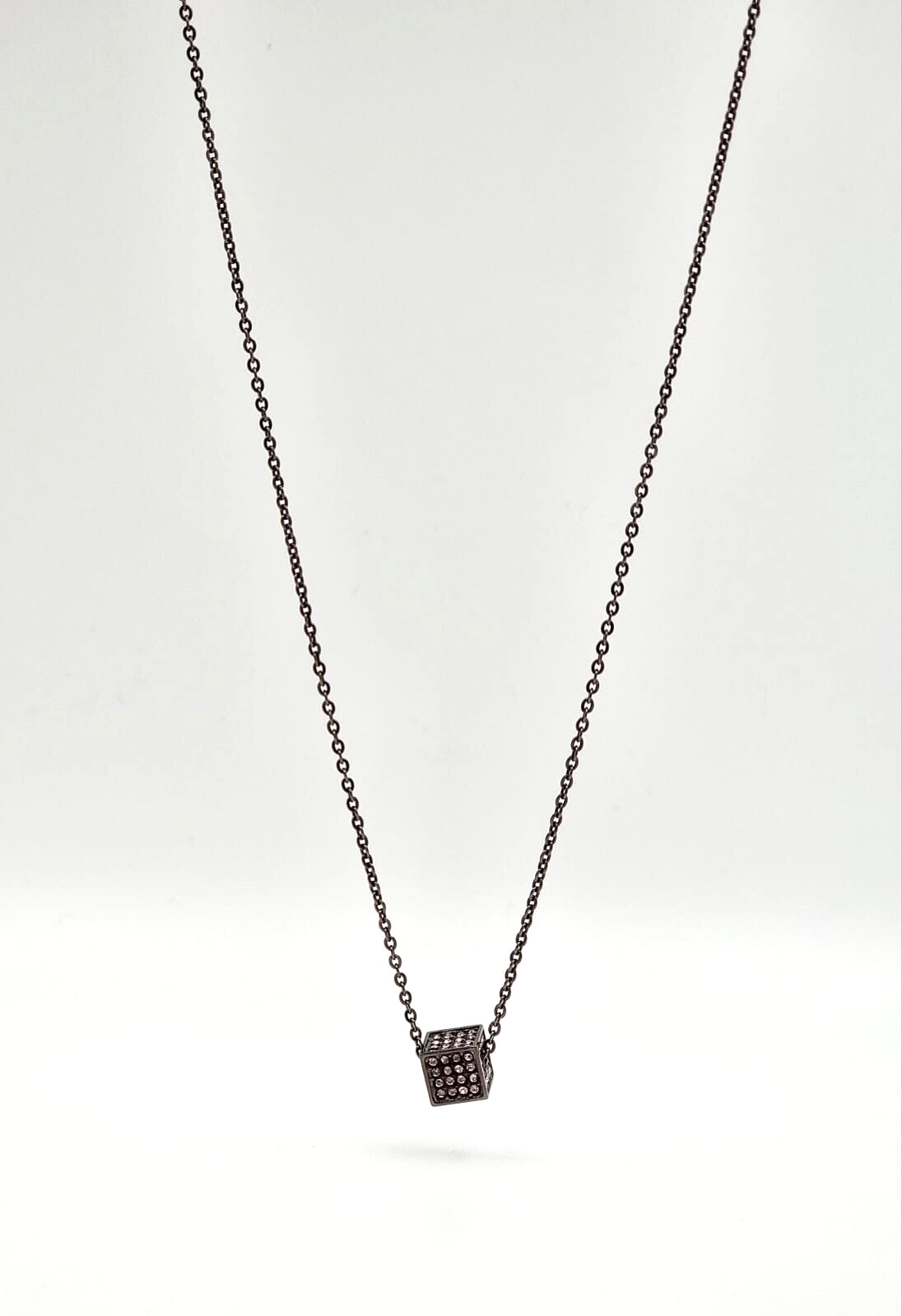 New CALVIN KLEIN ROCKING KJ9CVN140100 BLACK PVD NECKLACE - PINK CRYSTALS