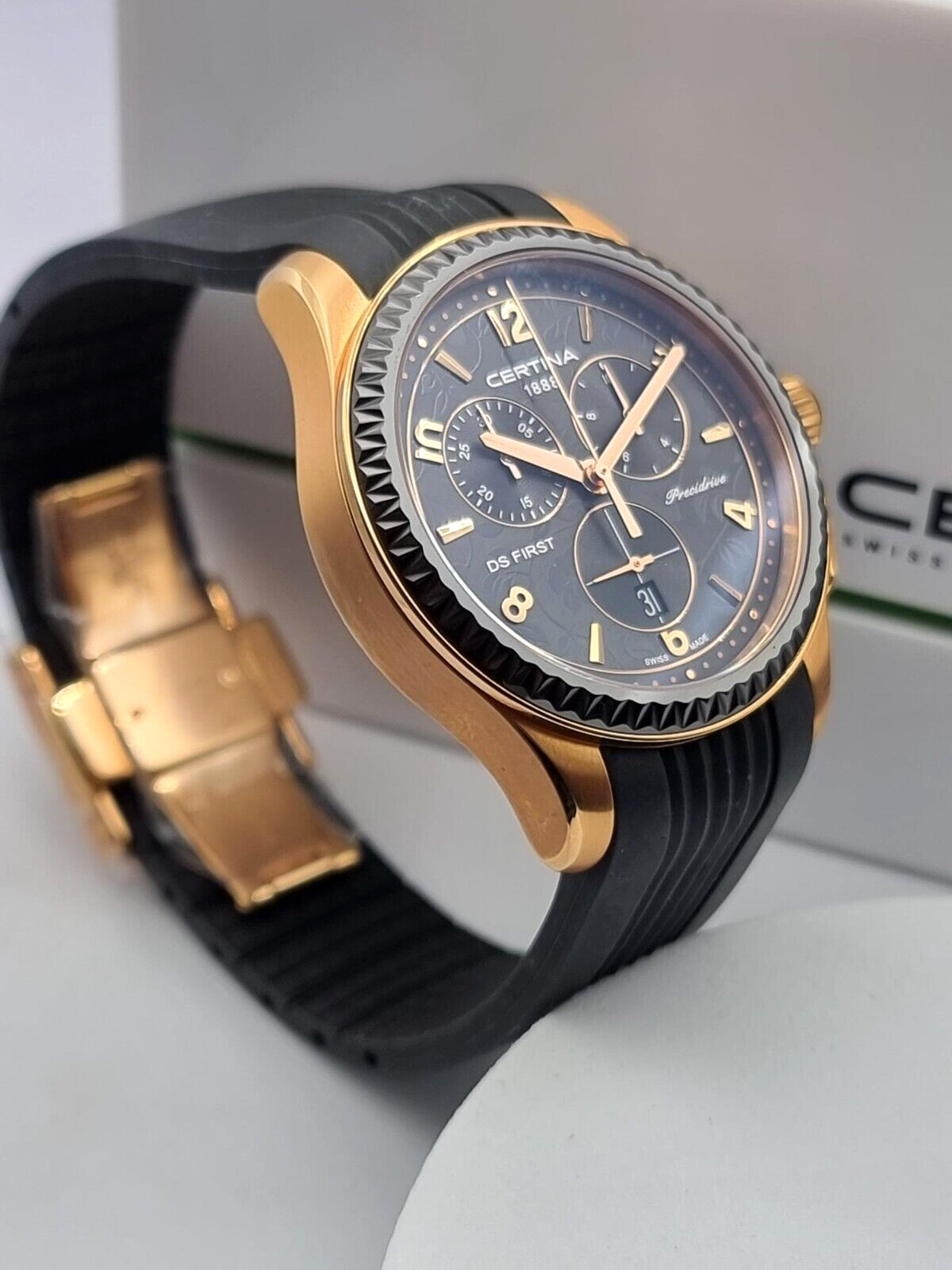 New CERTINA DS FIRST LADY CERAMIC CHRONO PRECIDRIVE - BLACK/GOLD