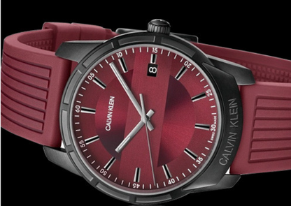 New Swiss Made CALVIN KLEIN Evidence Red Dial Men's Quartz Watch