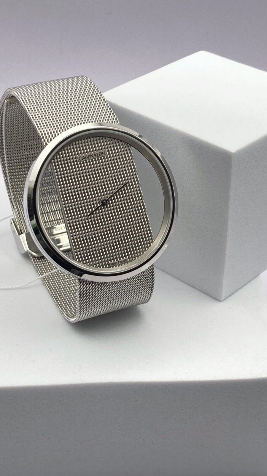 New Swiss Made CALVIN KLEIN Quartz Clear Dial Ladies Watch