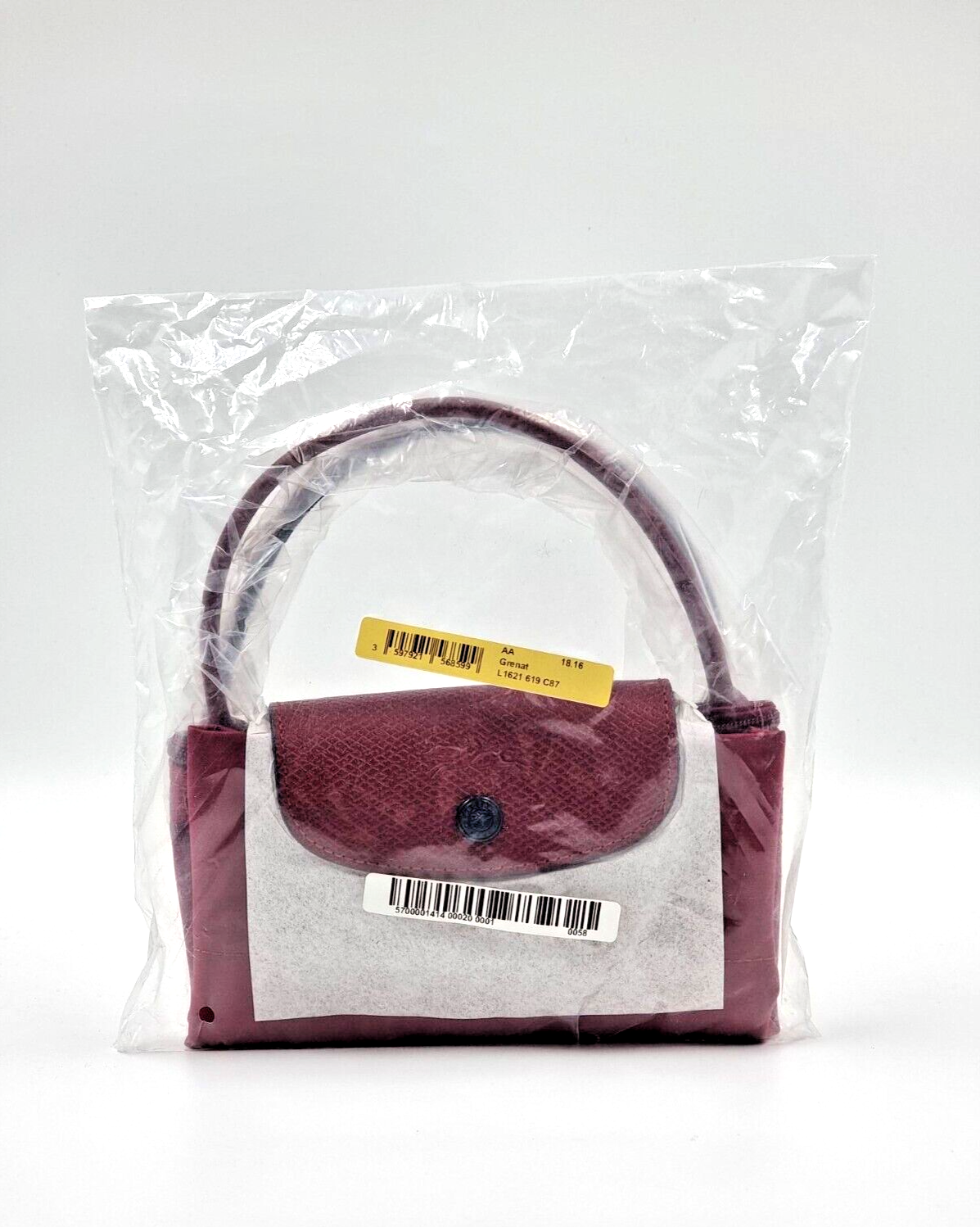 New LONGCHAMP LE PLIAGE CLUB TOP HANDLE BAG SMALL - GARNET RED