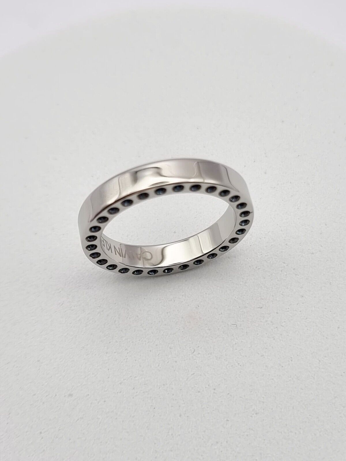 New CALVIN KLEIN HOOK RING KJ06MR040405 - SILVER - SIZE 49