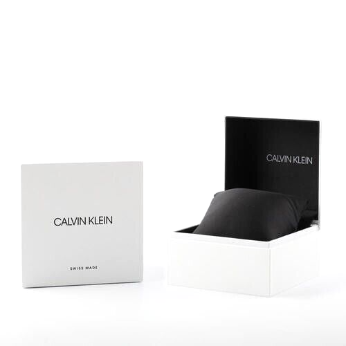 New Swiss Made CALVIN KLEIN Contra Quartz Silver Dial MenÂ´s Watch