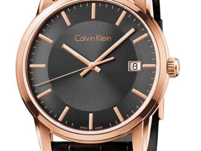 New Swiss Made CALVIN KLEIN Infinite Black Dial Black Leather Men's Watch