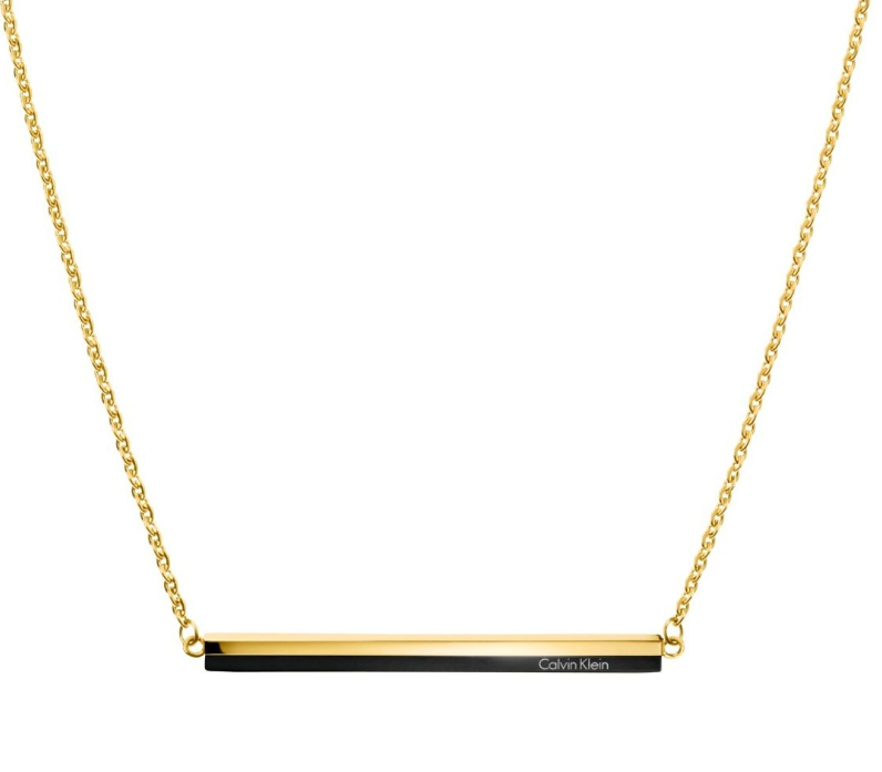 New CALVIN KLEIN KJ5VBN200100 GORGEOUS NECKLACE - GOLD/BLACK