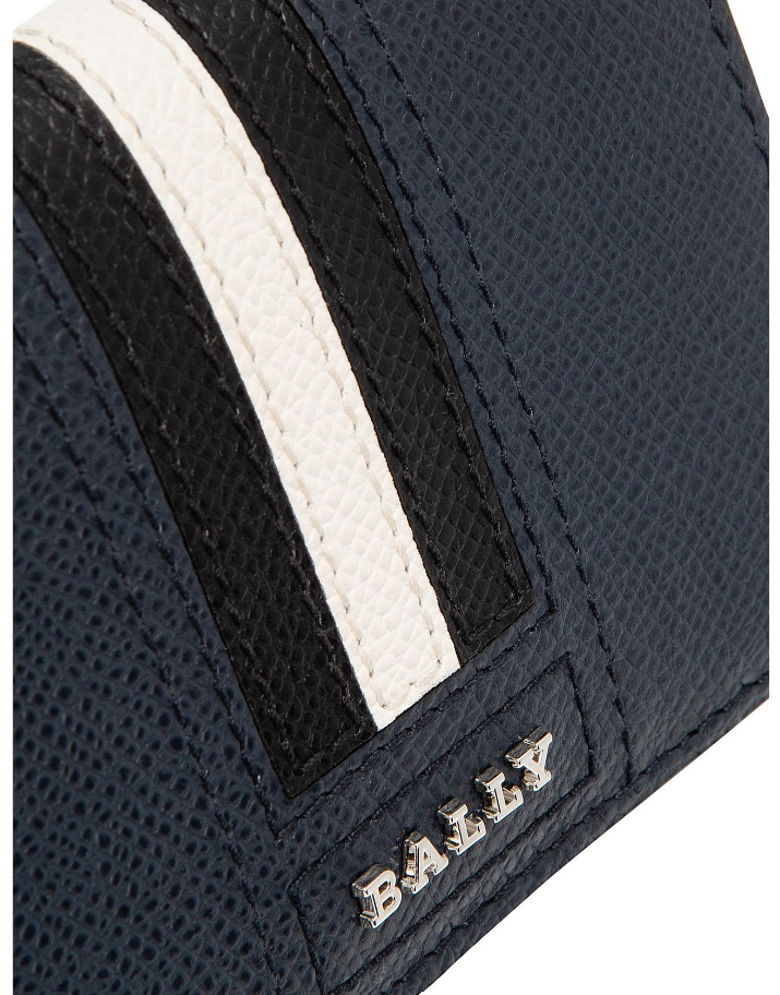 New BALLY SAFFIANO LEATHER - TARDS.LT/17 - CARD HOLDER - NAVY